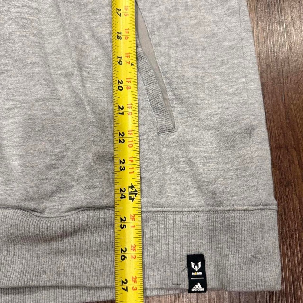 Adidas Messi gray zip-up hoodie - Picture 2 of 6